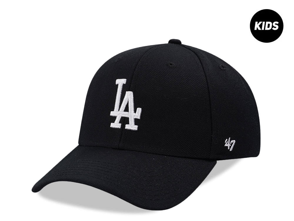 47Brand Los Angeles Dodgers Black MVP Kids Strapback Hat