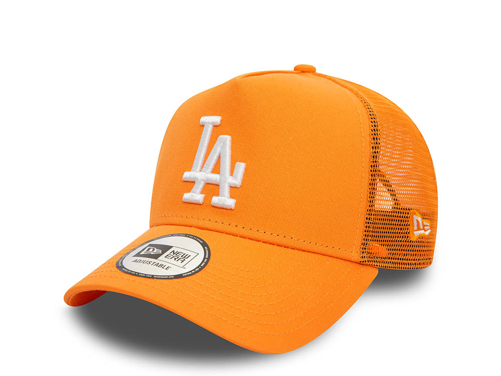 New Era Los Angeles Dodgers League Orange Trucker A Frame Snapback Hat