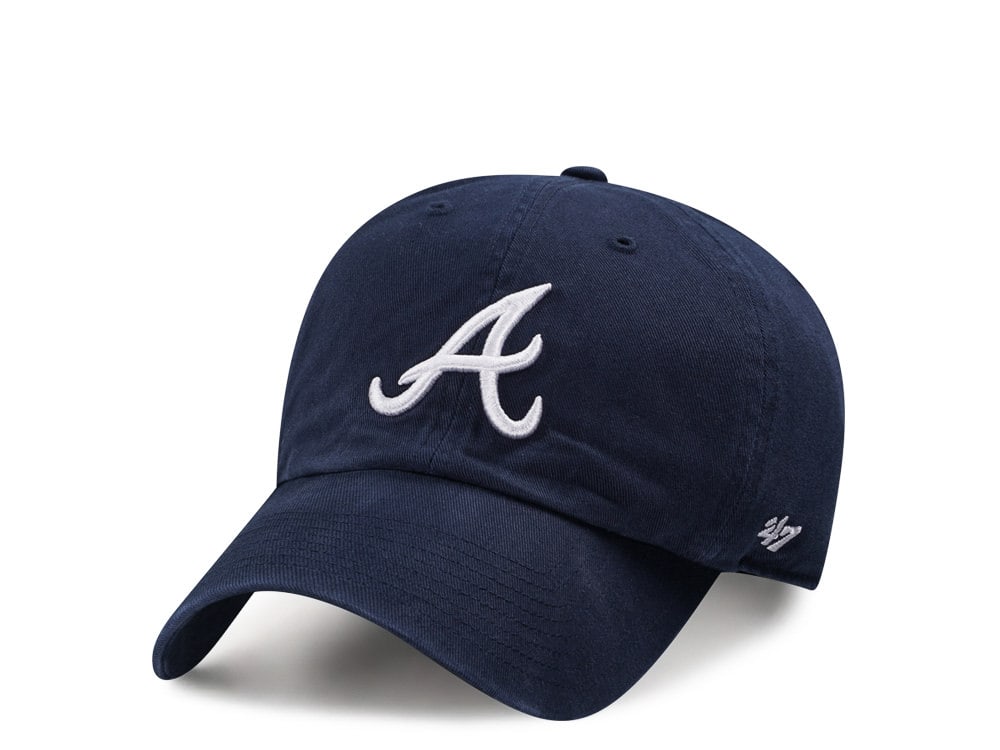 47Brand Atlanta Braves Navy Clean up Strapback Hat