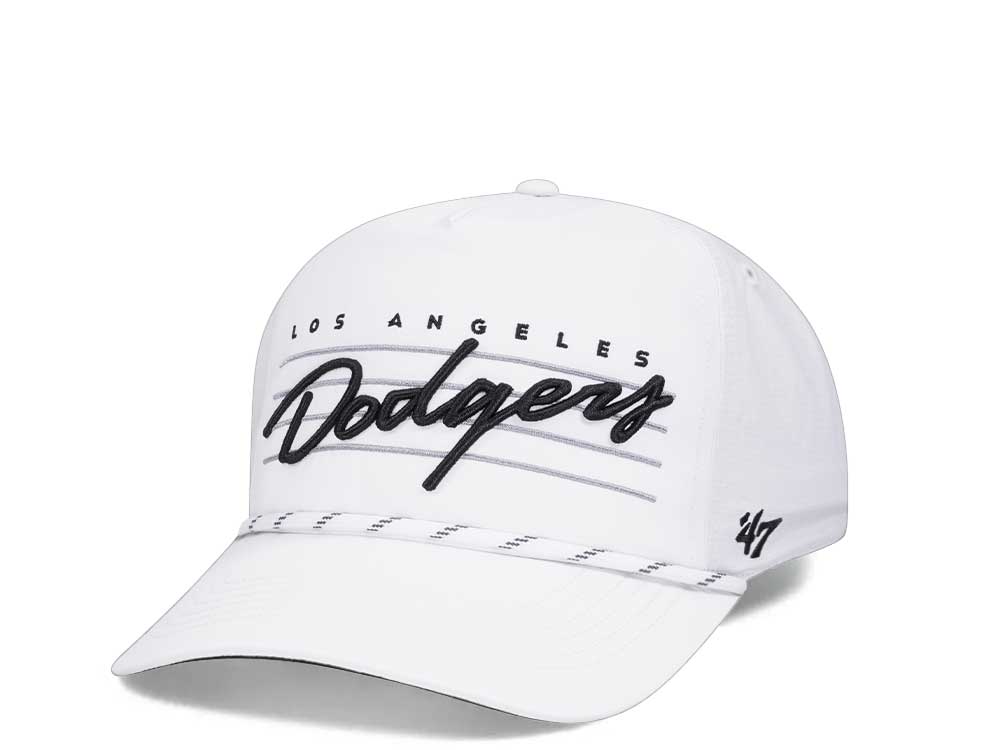 47Brand Los Angeles Dodgers White Downburst Hitch Snapback Hat