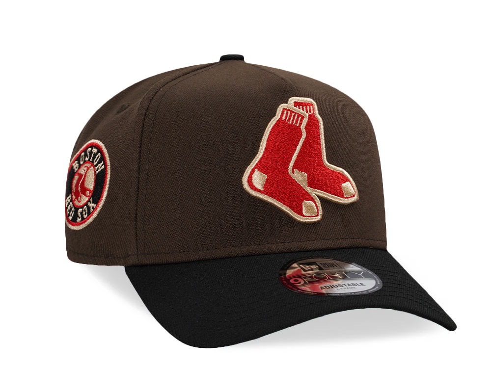 New Era Boston Red Sox Coffee Black Two Tone Edition 9Forty A Frame Snapback Cap