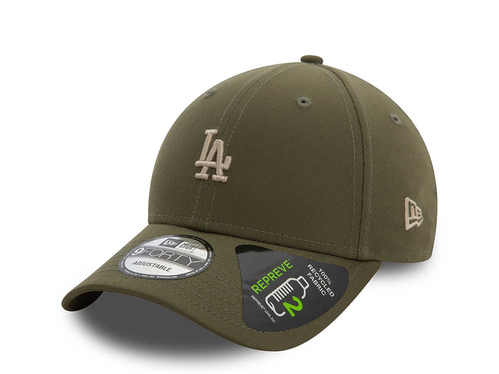 New Era Los Angeles Dodgers Repreve Olive 9Forty Strapback Cap