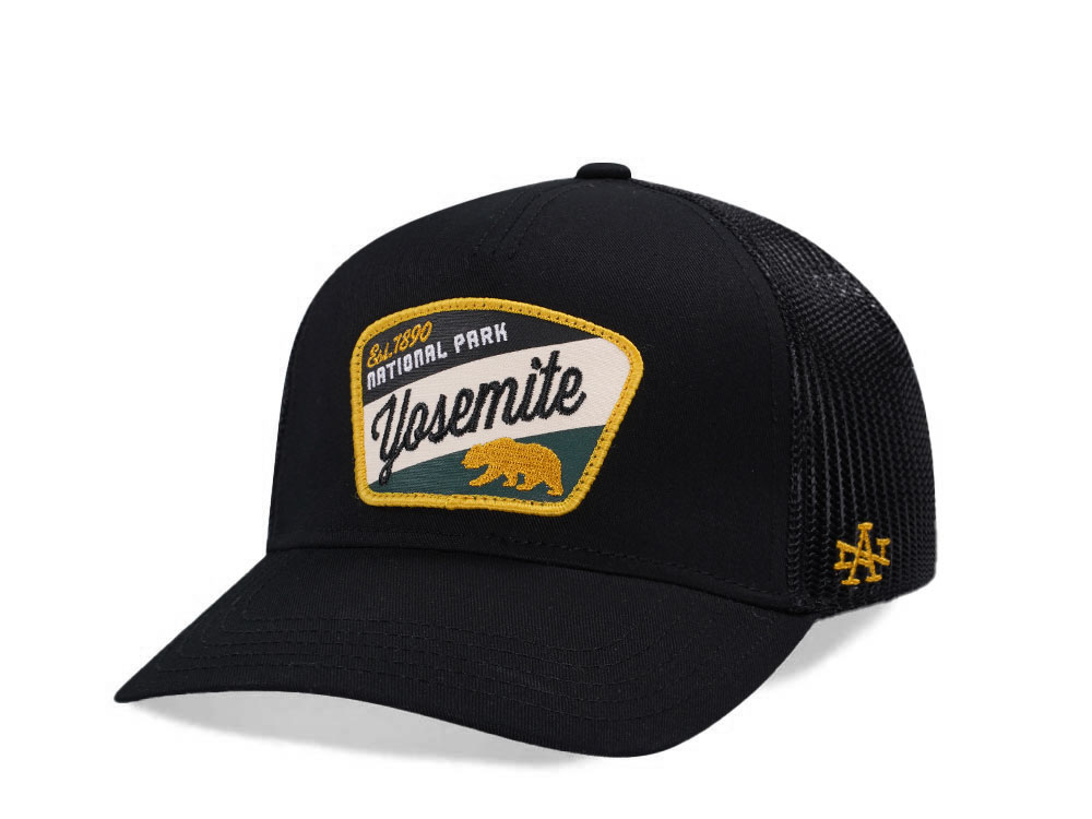 American Needle Yosemite Valin Black Trucker Snapback Hat