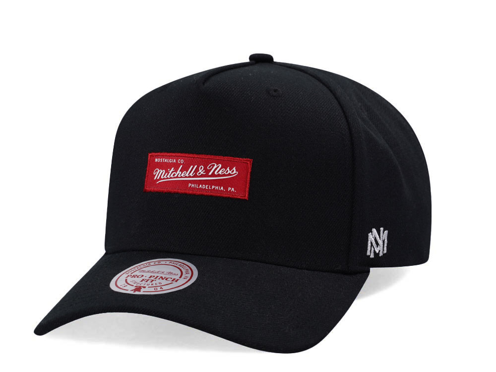 Mitchell & Ness Branded Box Logo Pro Pinch Fit Snapback Cap