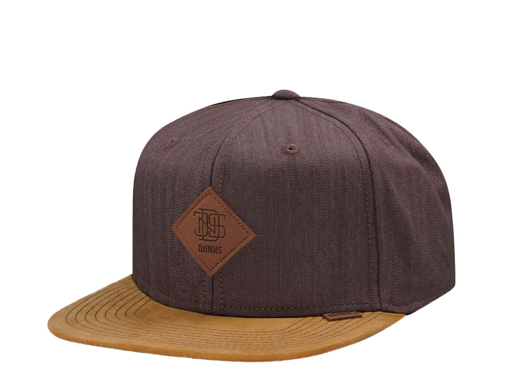 Djinns 2015 Linen Brown 6 Panel Snapback Cap