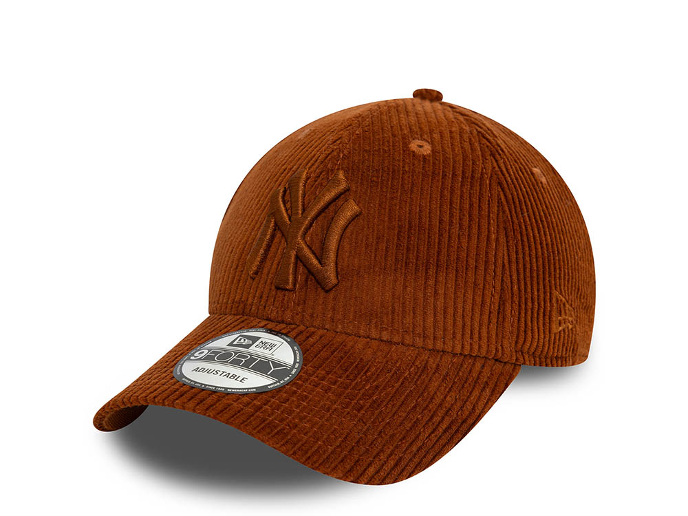 New Era New York Yankees Brown Cord 9Forty Strapback Hat