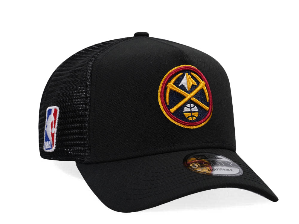 New Era Denver Nuggets Black Classic Edition Trucker A Frame Snapback Cap