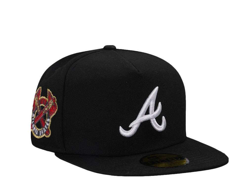 New Era Atlanta Braves Black Edition A Frame 59Fifty Fitted Cap