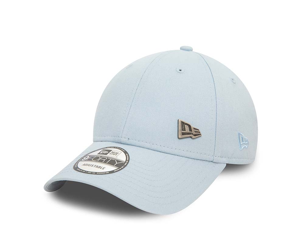 New Era Logo Sky Blue 9Forty Strapback Hat