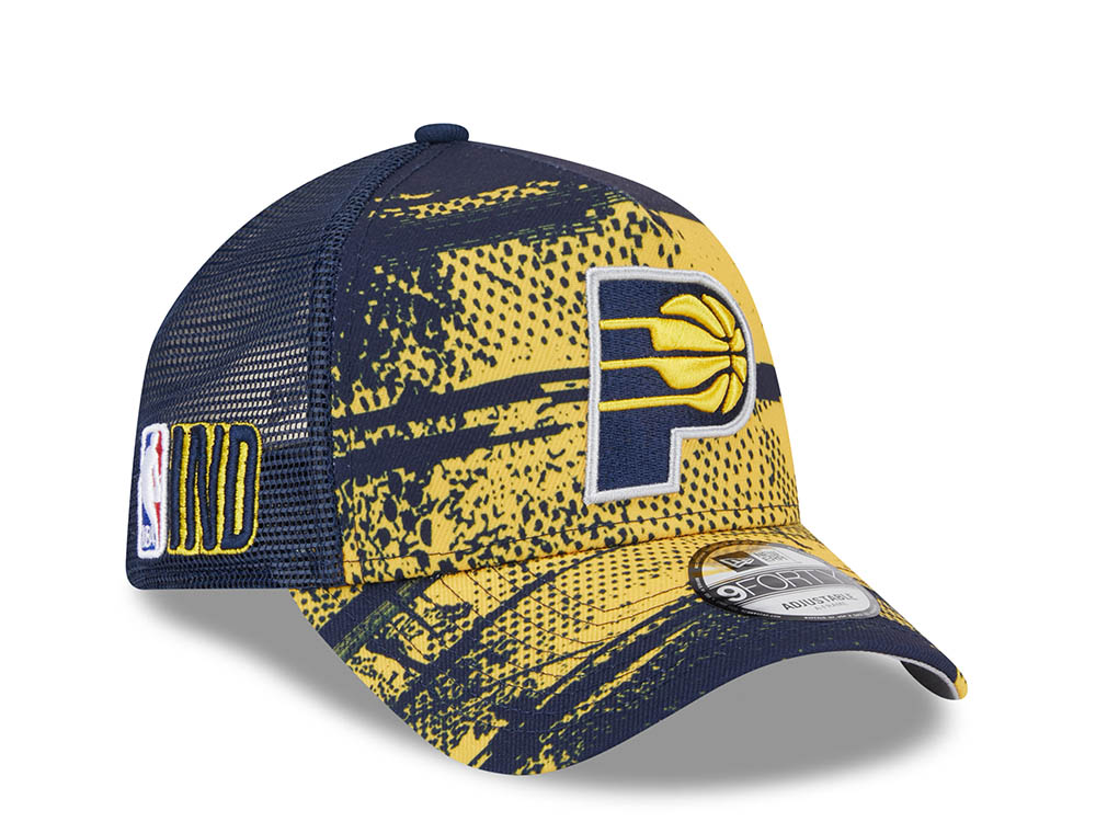 New Era Indiana Pacers NBA Tip Off 2024 Trucker 9Forty A Frame Snapback Cap