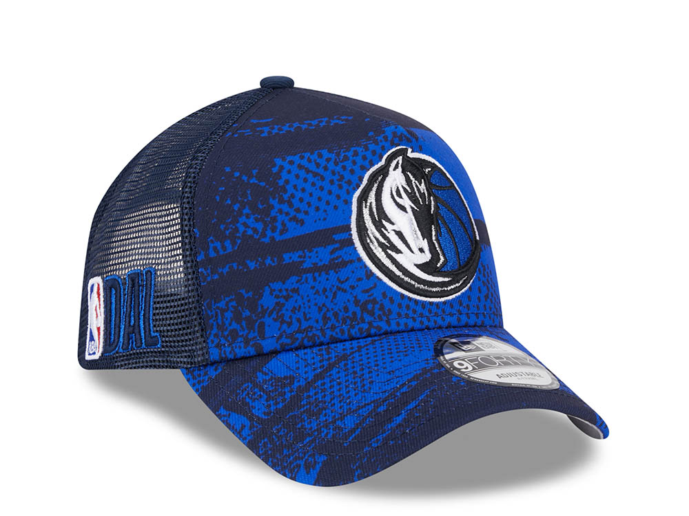 New Era Dallas Mavericks NBA Tip Off 2024 Trucker 9Forty A Frame Snapback Cap