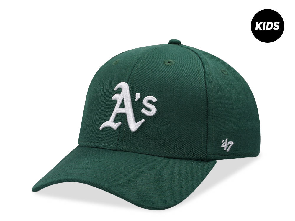 47Brand Oakland Athletics Green MVP Kids Strapback Hat