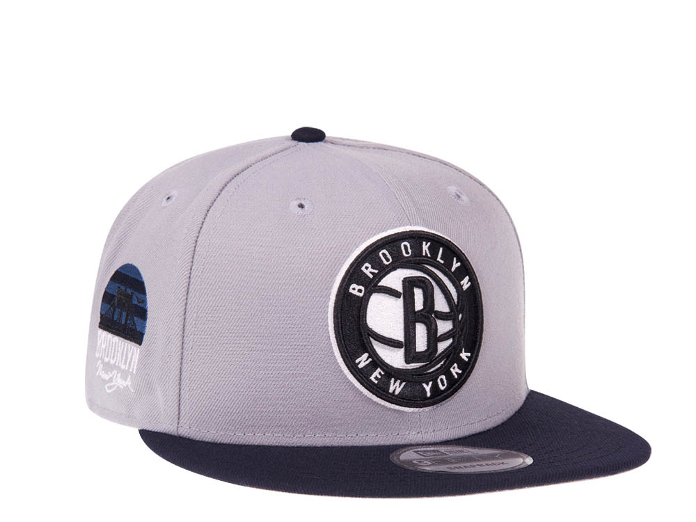 New Era Brooklyn Nets Bridge Gray Navy Edition 9Fifty Snapback Cap