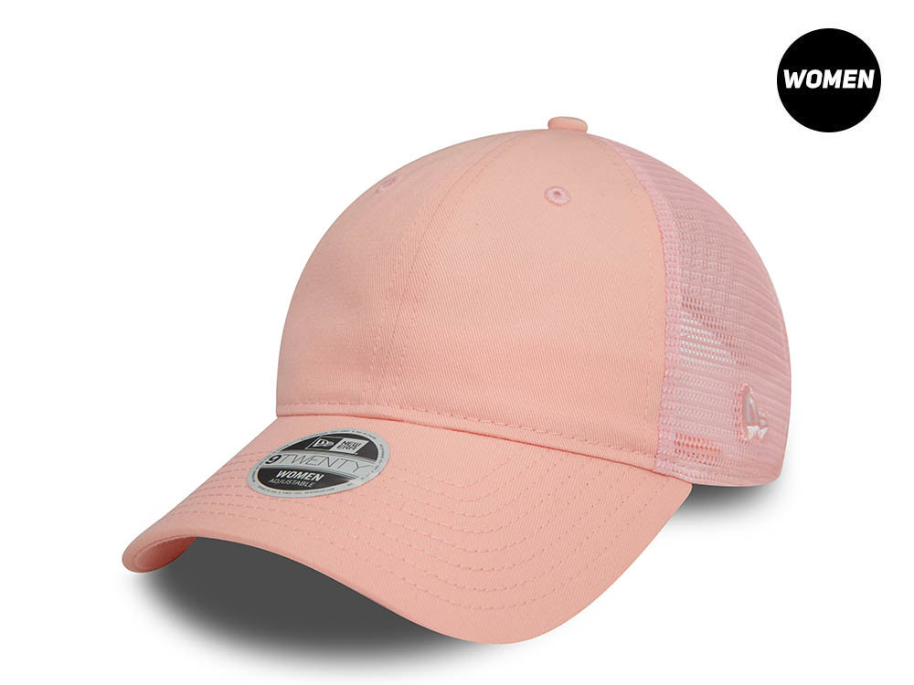 New Era Pink Basic Womens Trucker 9Twenty Strapback Cap