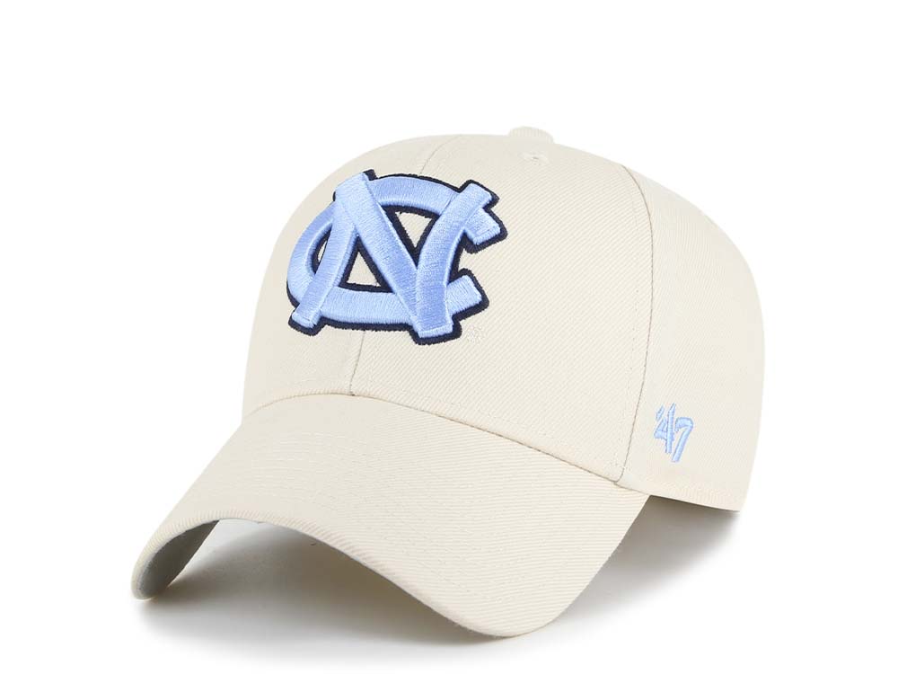 47Brand North Carolina Tar Heels Natural Wool MVP Strapback Cap