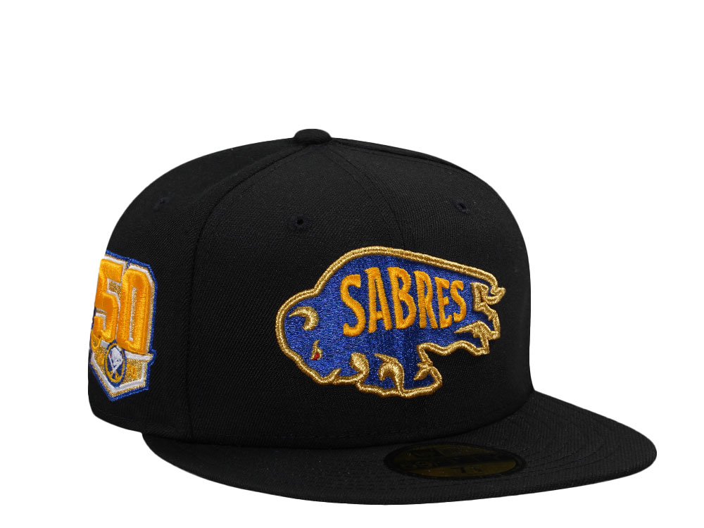 New Era Buffalo Sabres 50th Anniversary Black Metallic Prime Edition 59Fifty Fitted Hat