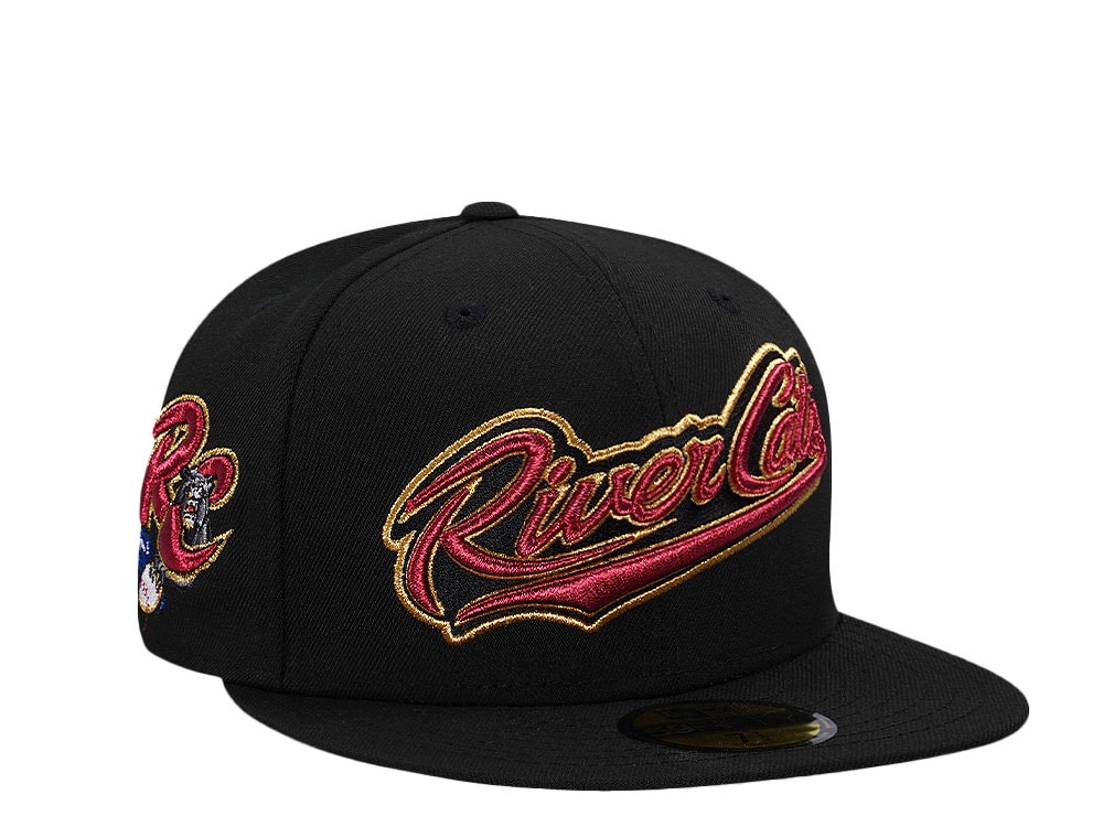 New Era Sacramento River Cats Black Metallic Throwback Edition 59Fifty Fitted Hat