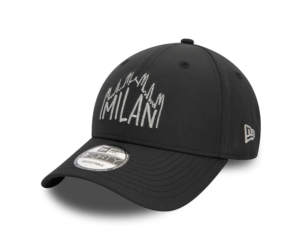 New Era AC Milan Black Reflective 9Forty Strapback Hat