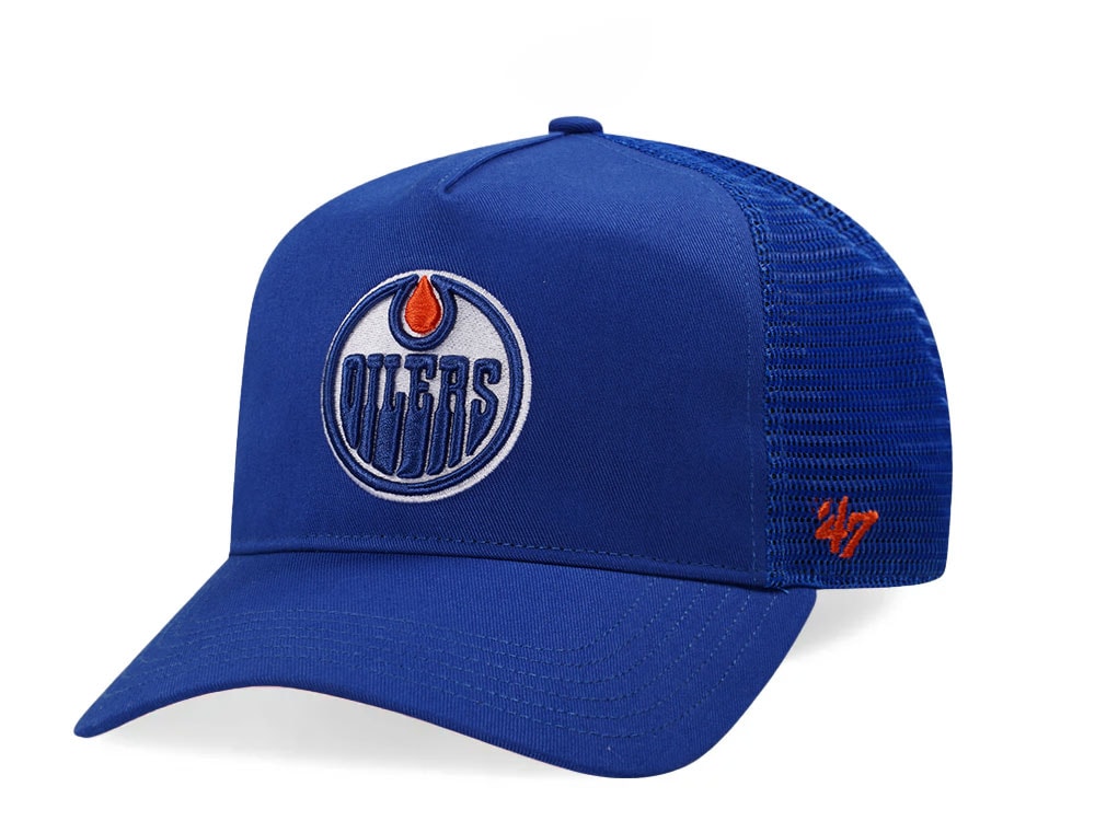 47Brand Edmonton Oilers Royal Hitch Trucker Snapback Hat