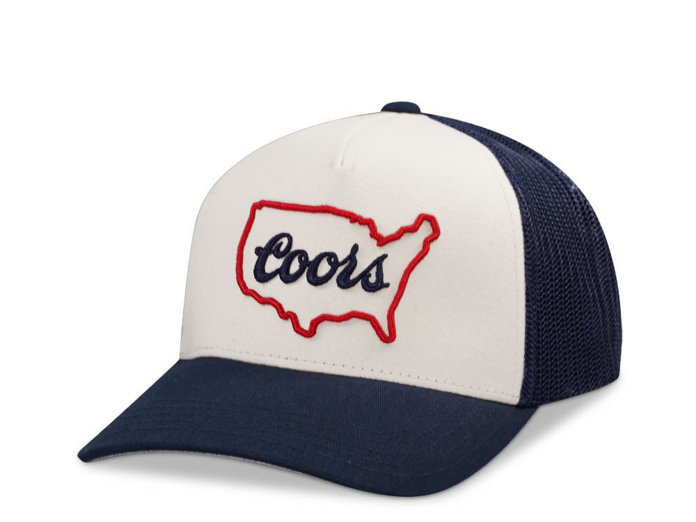 American Needle Miller Coord State Valin Cream Trucker Snapback Cap