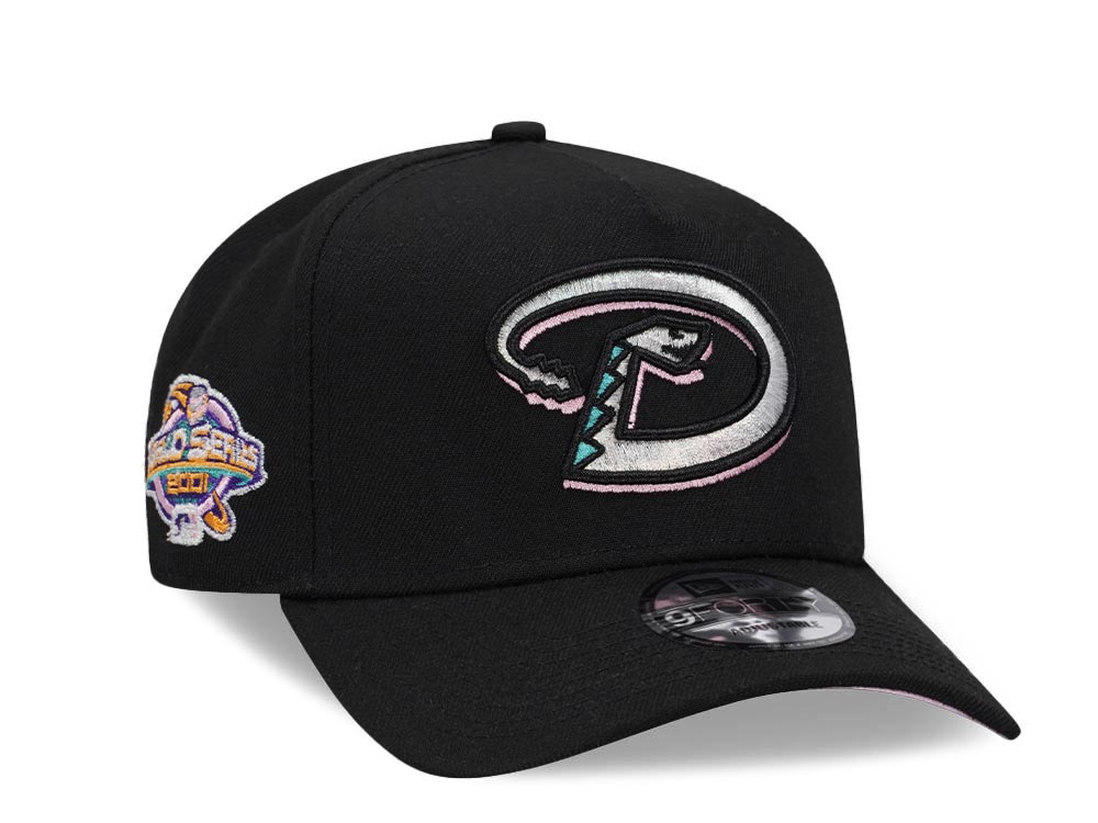 New Era Arizona Diamondbacks World Series 2001 Black Pink A Frame 9 Forty Snapback Cap