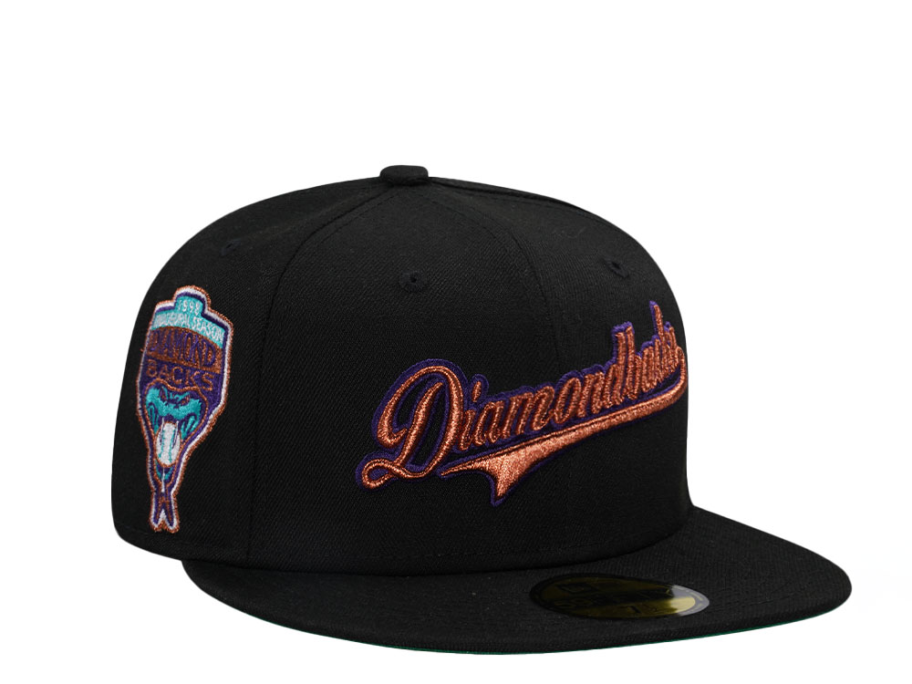 New Era Arizona Diamondbacks Inaugural Season 1998 Black Throwback Edition 59Fifty Fitted Cap