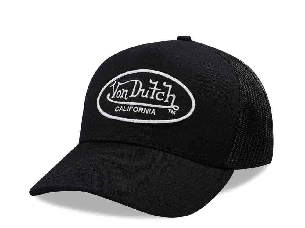 Von Dutch Oval Patch Black Edition Trucker Strapback Cap